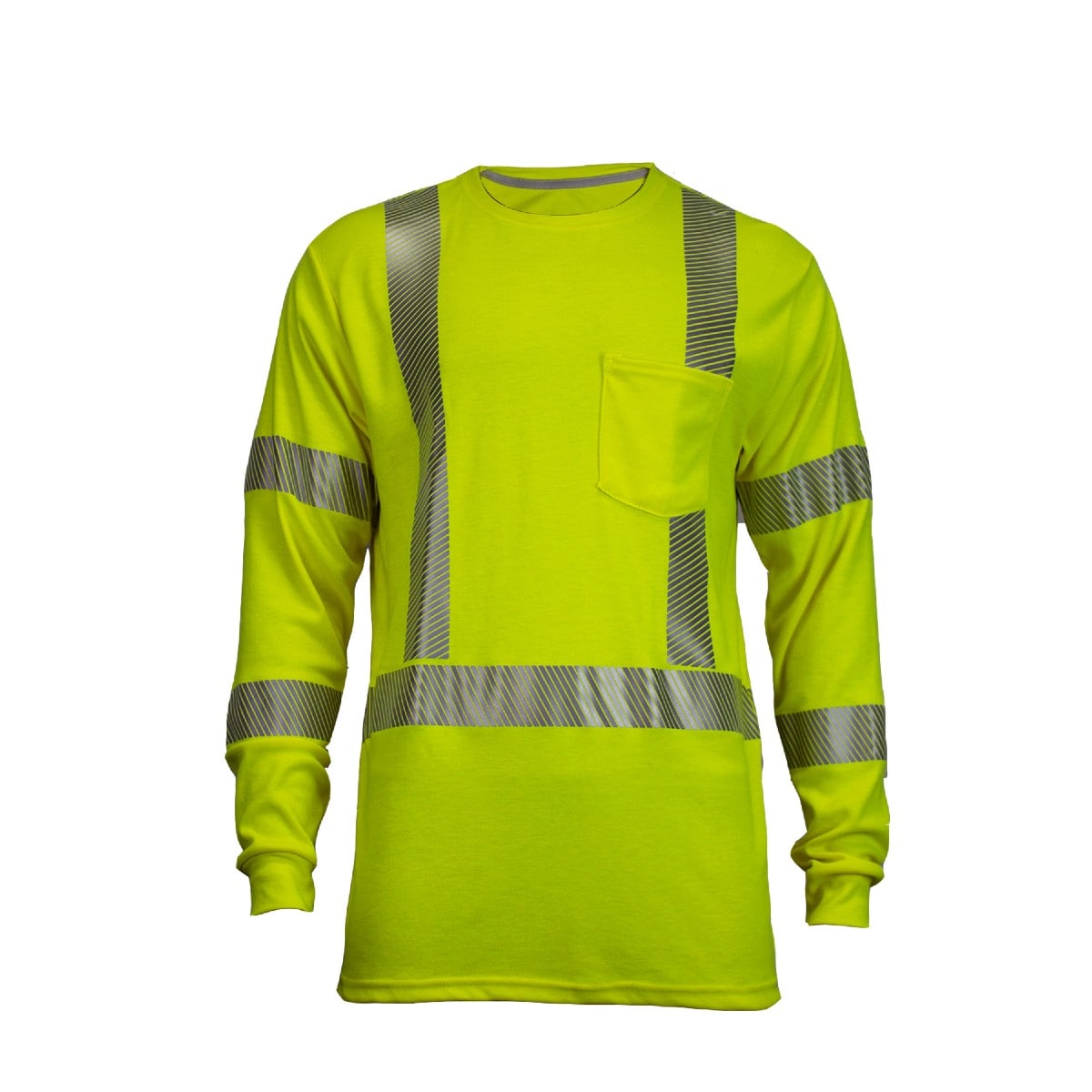 NSA Vizable Hi-Vis Dual Hazard Long Sleeve Shirt in Hi-Vis Yellow